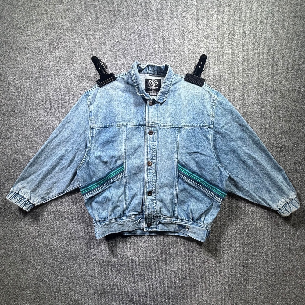 Vintage Monte Carlo Polo & Jockey Club Denim Jacket Men's Blue 2XL Cotton Casual